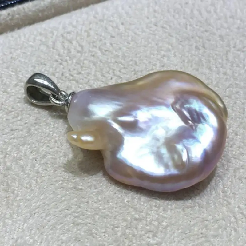 Огромный кулон из пресноводного жемчуга красочный жемчужный золотые бусины