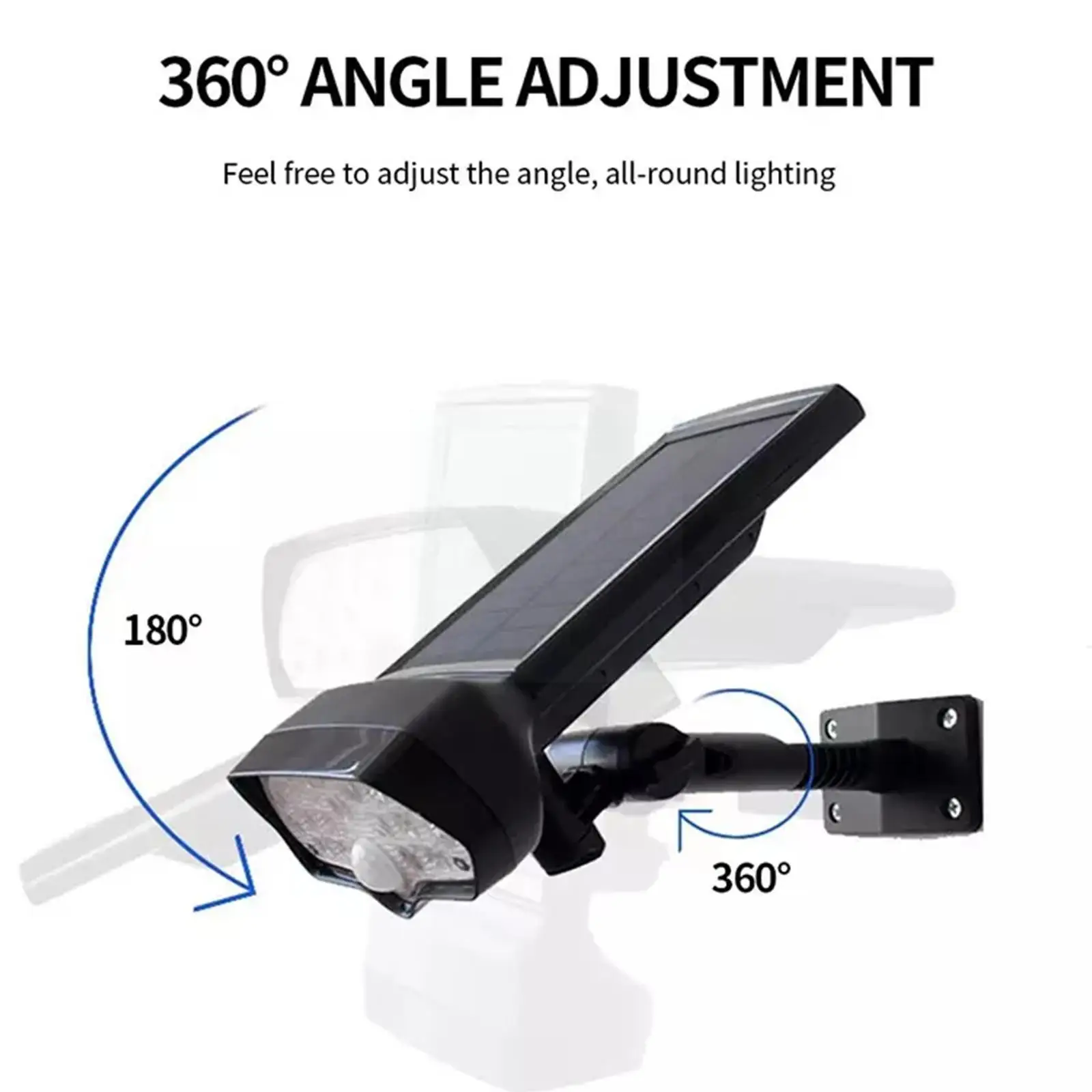 

17 LED Solar Street Light ABS Material PIR Motion Sensor Ip65 Outdoor Waterproof Emergency Wall Lamp For Garden Yard Black A8X6