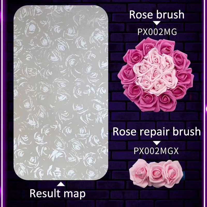Art Paint Printing tool rose brush magic color three color pearl dot print diatom mud background wall art brush