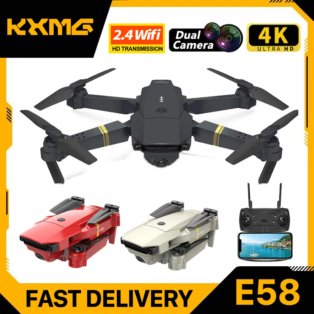 

Квадрокоптер KXMG E58, 4K, Wi-Fi, с двойной камеройквадрокоптер квадрокоптер с камерой игрушкимини квадрокоптер вертолет на радиоуправ подарок "беспилотник военный " дрон профессиональный подарок мужчине "игрушки для