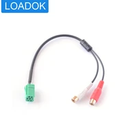 car cd radio mini iso 6pin connector rca aux 2rca jack subwoofer cable wire for renault update list 2005 2011