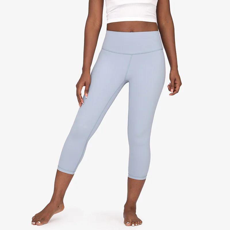 Женские леггинсы для фитнеса с высокой талией эластичные штаны до щиколотки