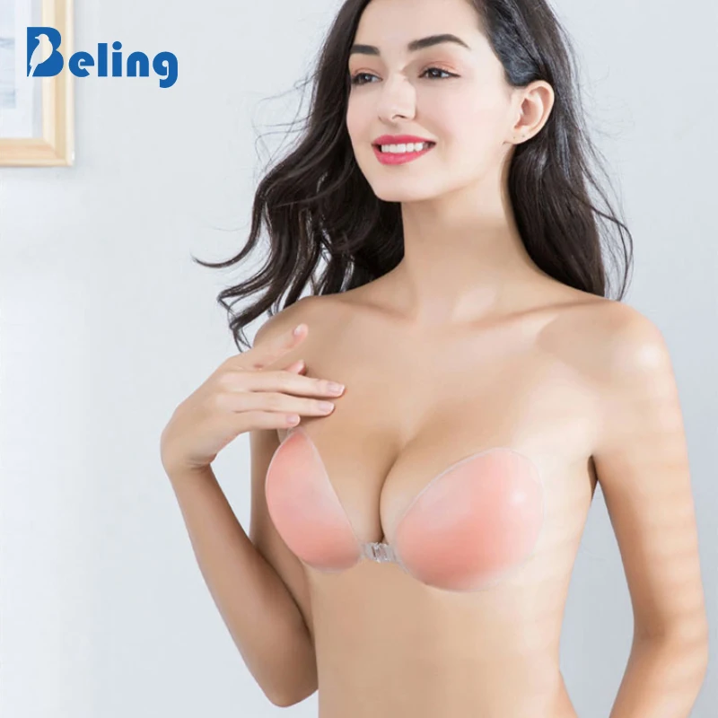 

Силиконовый бюстгальтер Beling, Невидимый сексуальный бюстгальтер без бретелек, накладка на соски, невидимый клейкий усилитель груди с открытой спиной для женщин и женщин