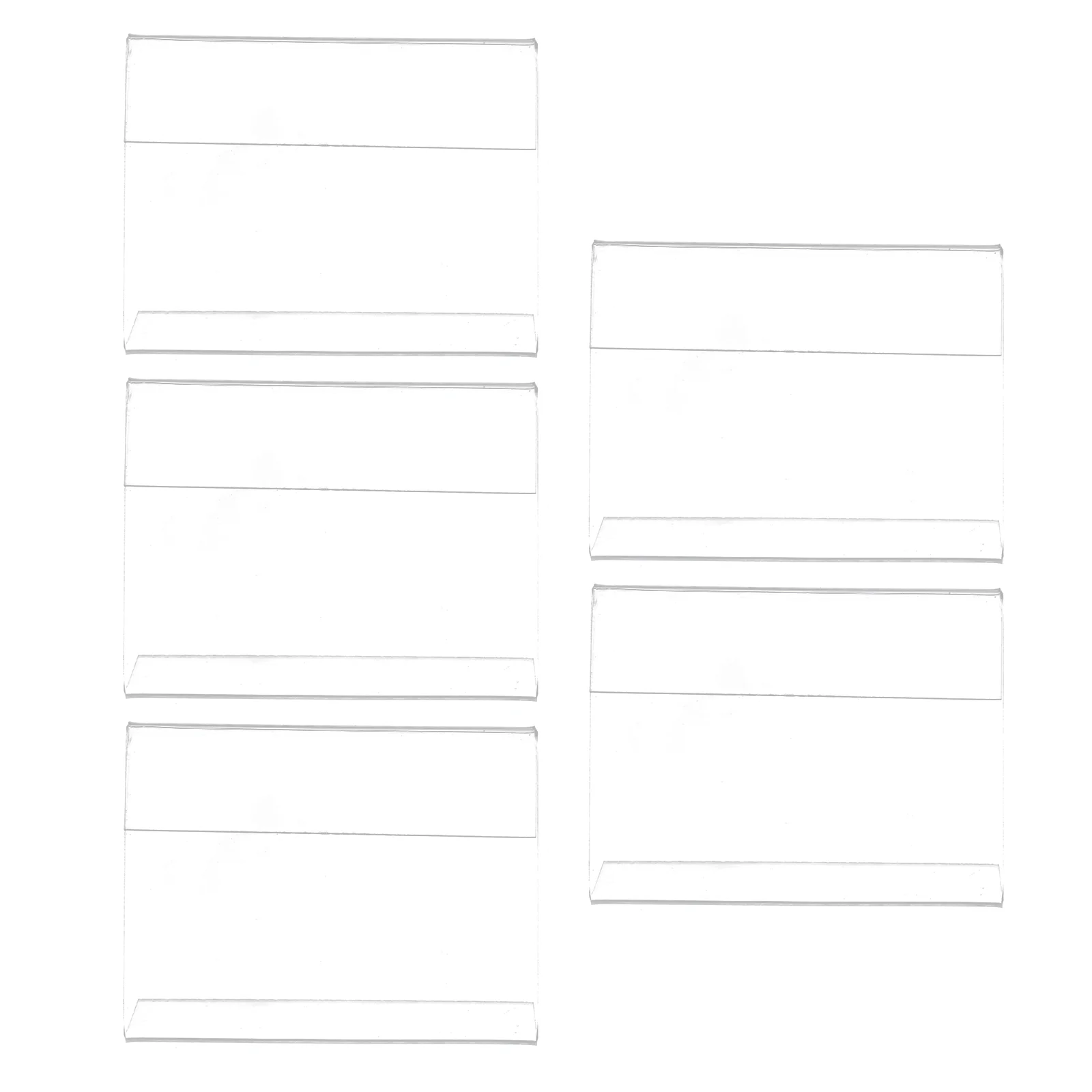 

5 Pcs Display Deck Cards Table Stand Horizontal Price Tag Holders Desktop Label Rack Acrylic Shape