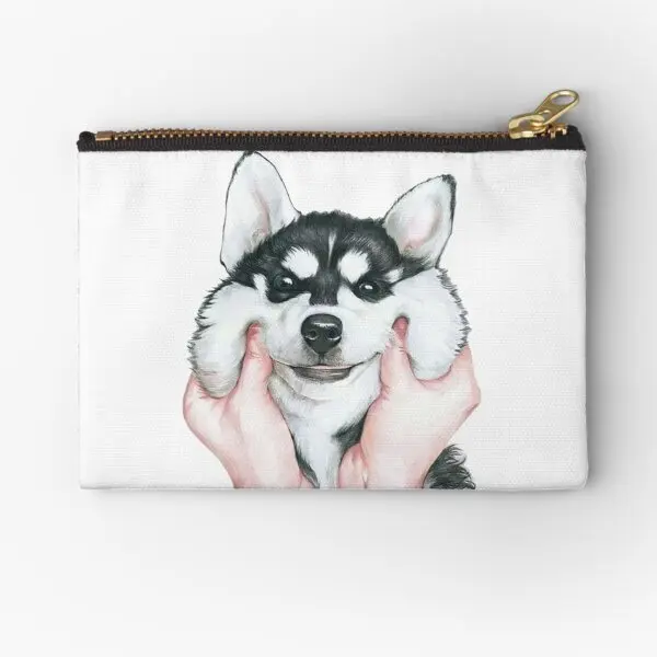 

Husky Zipper Pouches Bag Small Storage Underwear Coin Cosmetic Wallet Panties Packaging Women Key Pure Men Money Pocket Socks