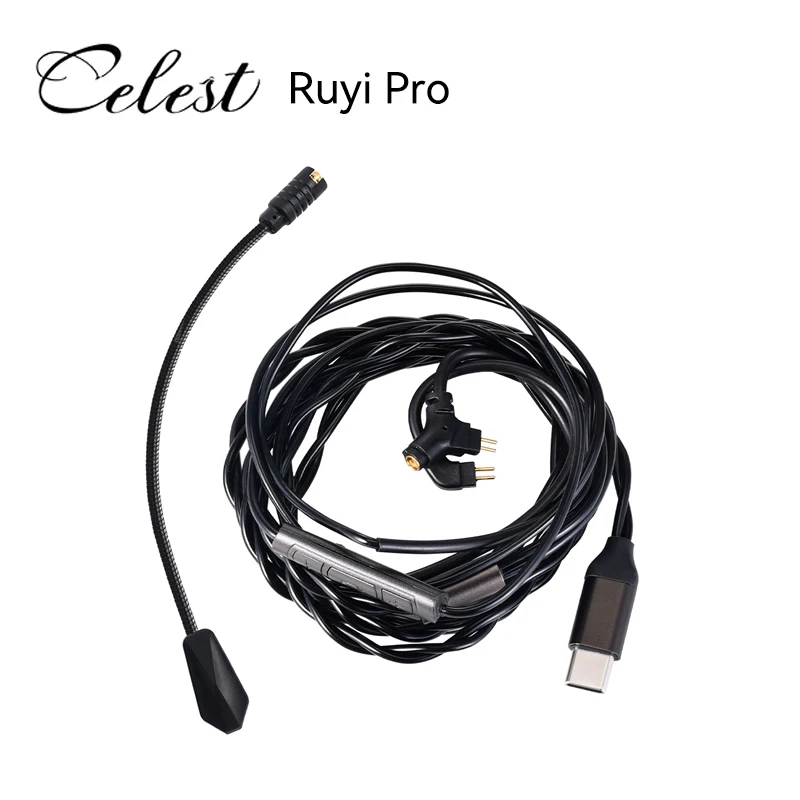 Kinera Celest Ruyi Pro Type C Earphopne Cable Boom Съемный микрофон 0 78 мм/MMCX Кабель для гарнитуры игр