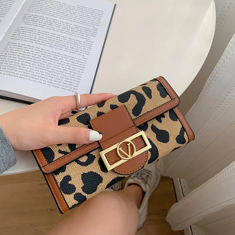 

New Fashion PU Canvas Long Women Wallet Large Capacity Lady Coin Purses Hasp Clutch Female ID Credit Card Holder Money Bag Clip
