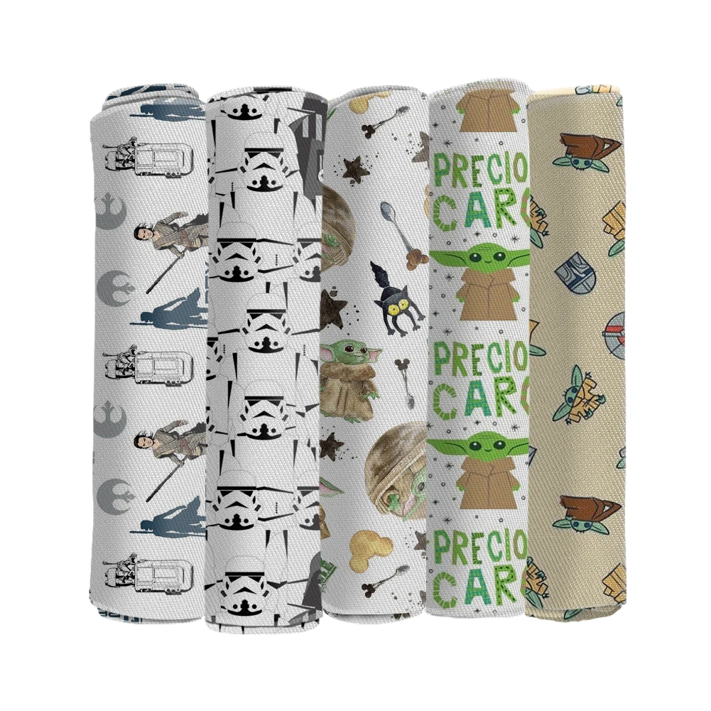 Disney Baby Yoda мультяшный принт хорошее качество саржевая ткань 50*145 см для шитья