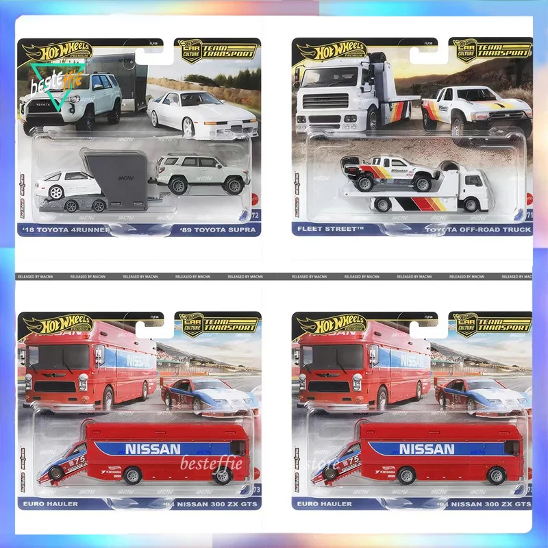 Hot Wheels Car Culture Team Transport Модель автомобиля 1/64 Toyota Subaru Nissan Zx Имитация сплава Cras