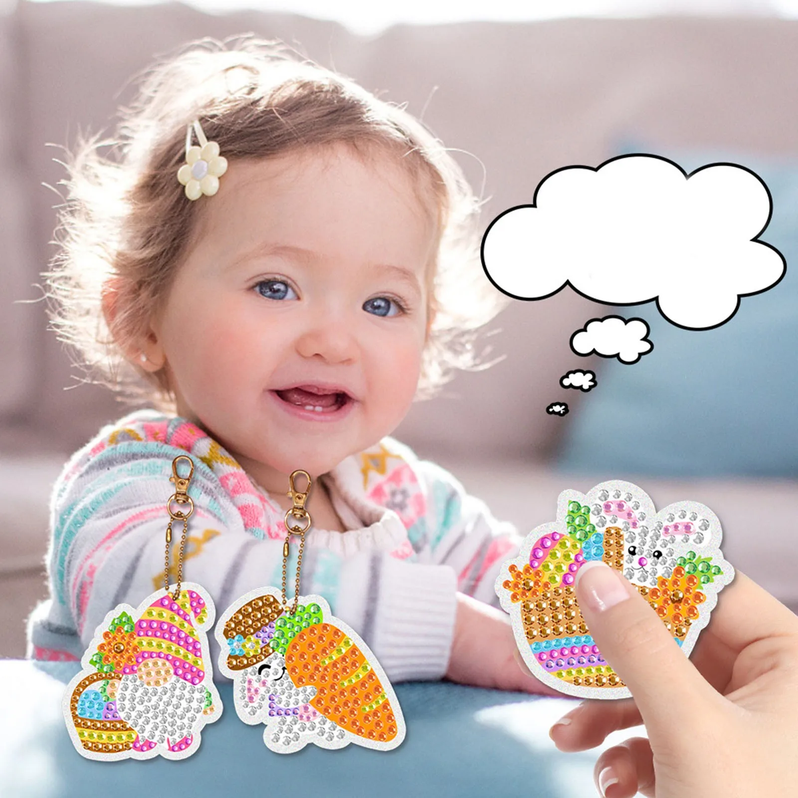 Easter DIY Point Drill Pendant Decoration For Kids Educational Interactive Toys Creative Mosaic Puzzle Men And Women |