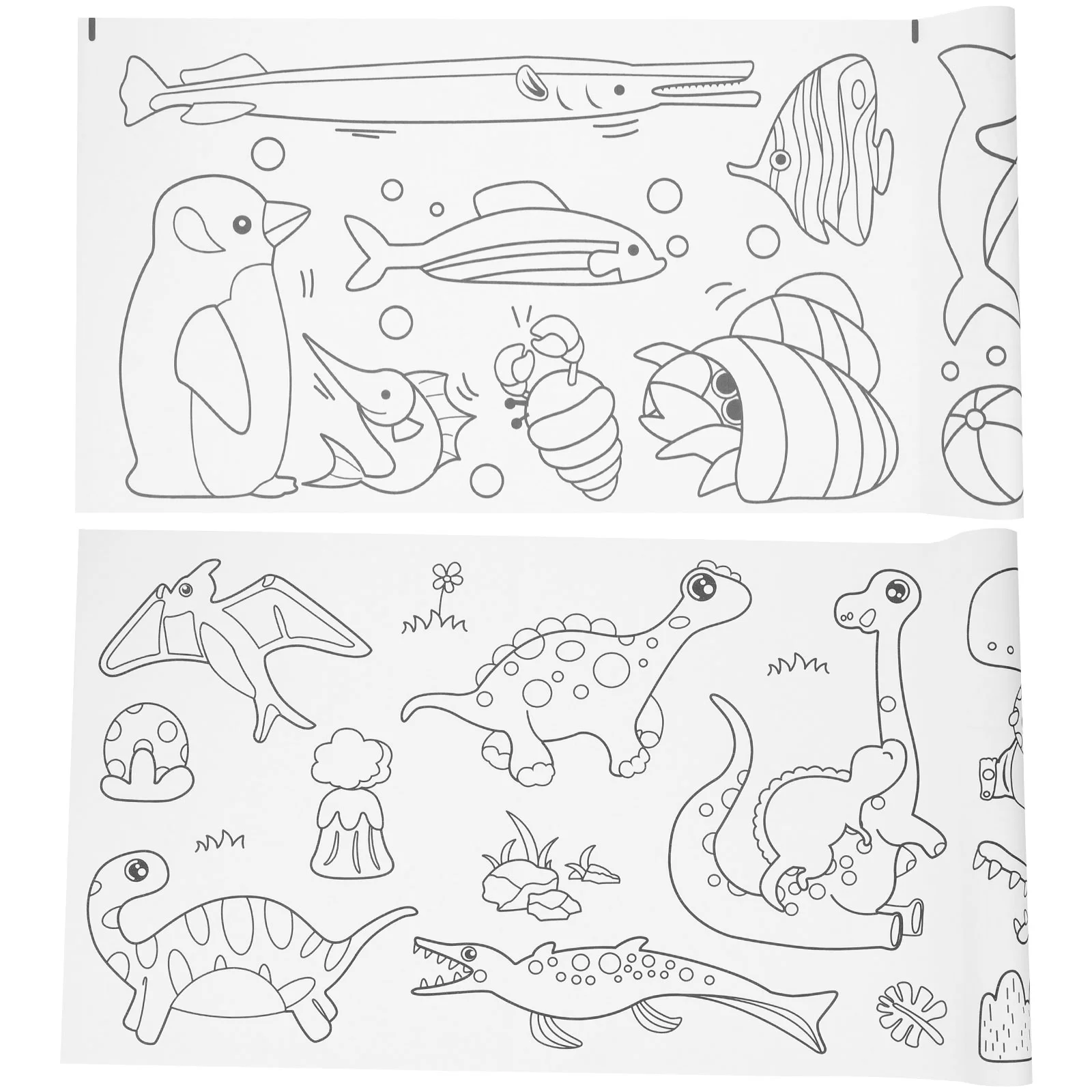 

2Pcs Children's Drawing Roll Coloring Paper Roll Kids Drawing Paper Roll Craft Supplies