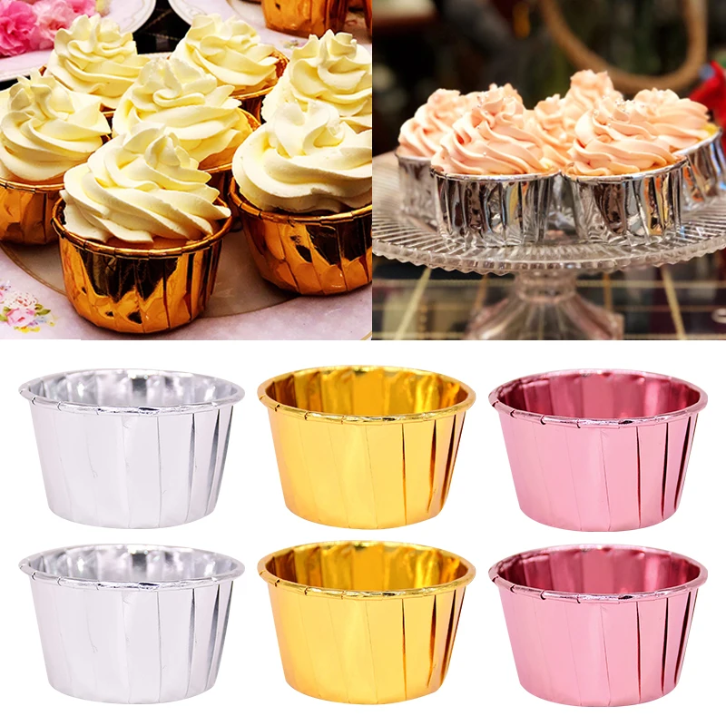 

50pcs Cupcake Liner Oilproof Muffin Cup Case Tray Cake Tools Wedding Birthday Party Cupcake Wrapper for Home Baking Pastry Tools