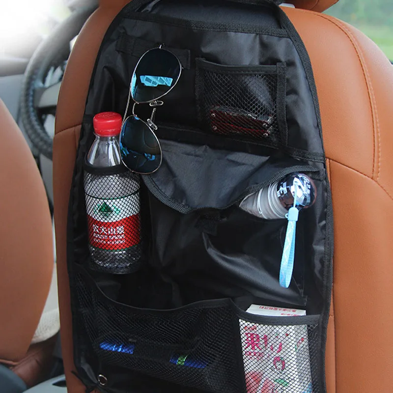 

Universal Waterproof Car Back Seat Organizer Storage Bag Multi Pocket Hanging Pouch Assorted 58cmx38cm Auto Accessories Black