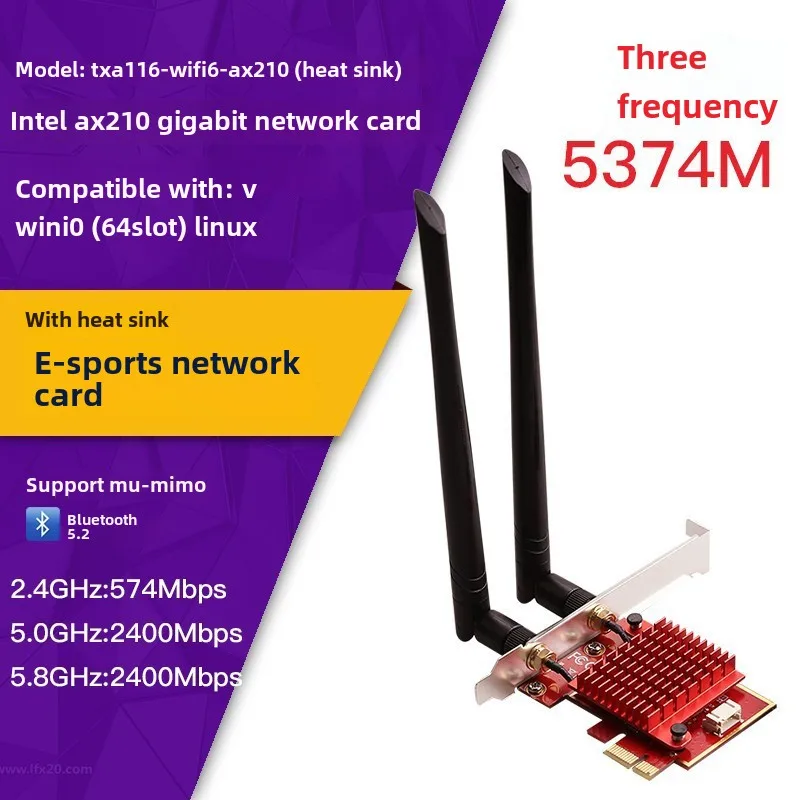 AX210 BE200 Беспроводная сетевая карта WiFi 7 гигабитный PCIe Bluetooth 5 4 Wi-Fi-приемник 2 в 1