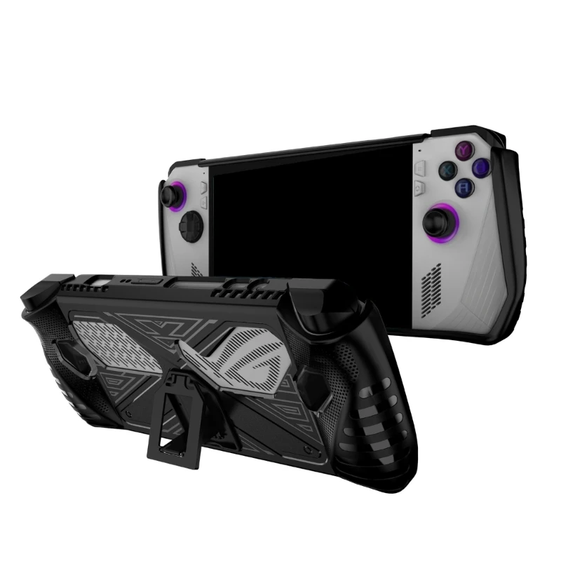

For ROG Ally Game Console Case Soft TPU Protective Cover Anti-Scratch Protector Shell Sleeve with Bracket Stand Game Accessories