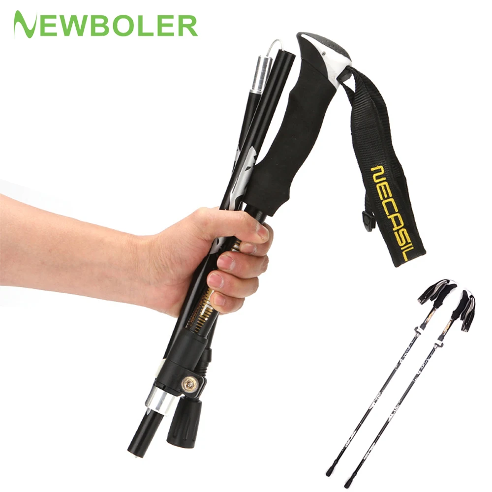 

1/ 2Pcs Nordic Walking Sticks Anti Shock Trekking Poles Hiking Walking Cane Aluminum Telescopic Camping Hiking Poles Crutches