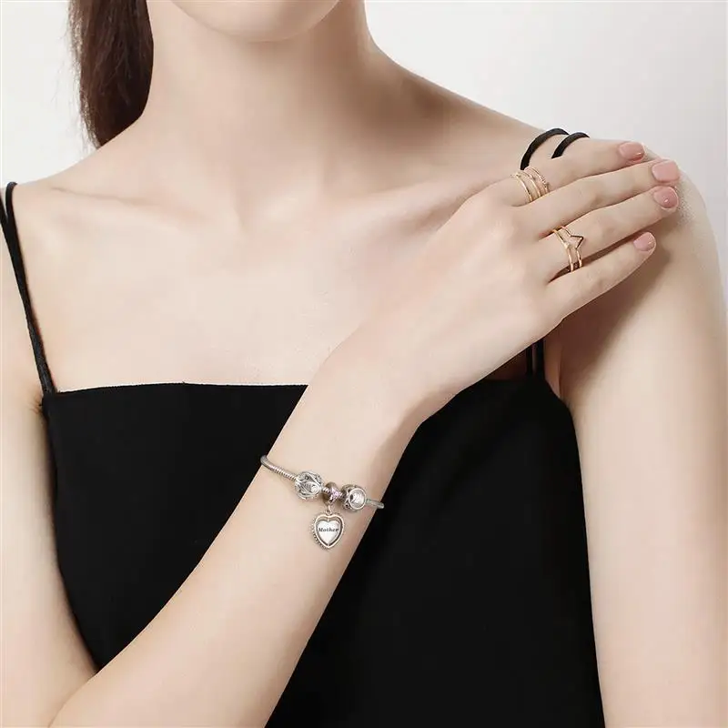 

Бусины-шармы из серебра 925 пробы с белым цирконием для браслета, ожерелья, подвески, сделай сам, изготовление ювелирных изделий, аксессуары, ...