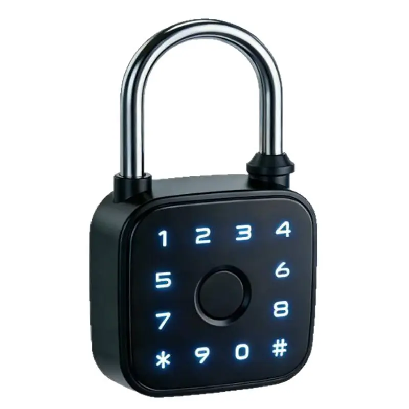 Фото ABMH-Tuya APP Умный замок с отпечатком пальца и паролем, Bluetooth, миниатюрный, водонепроницаемый, биометрический электронный замок для шкафчиков, багажа, спортзалов №1
