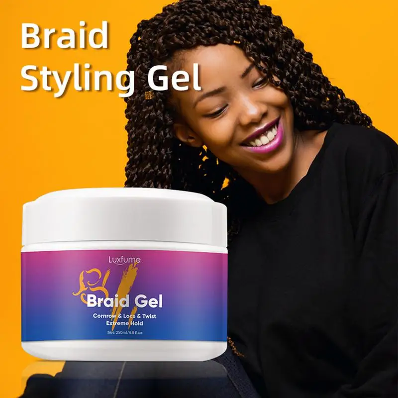 

Hair Braid Styling Gel 250ml Anti-Hair Loss Braiding Frizz Control Styling Cream Shining And Conditioning Extra Holding Wax