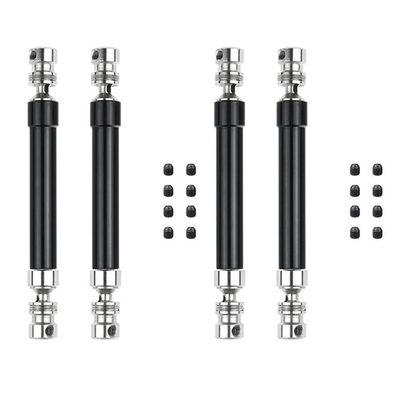 

4PCS Metal CVD Drive Shaft 110-160Mm For 1/10 RC Rock Crawler Axial SCX10 90046 Traxxas Trx4,Black
