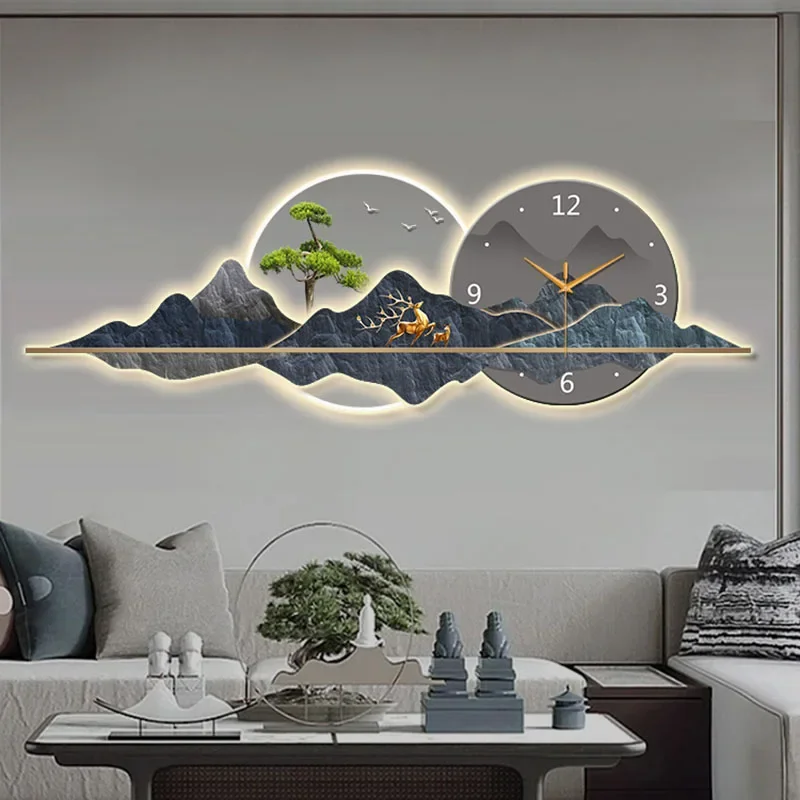 Настенные часы в японском стиле креативные Винтажные Украшения для гостиной со