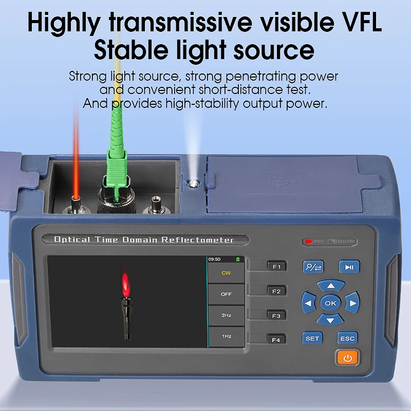 HD Touch Screen OTDR 60Km Optical Fiber Reflectometer With OPM/OLS/VFL AUA-600A/600U/601A/601U/616A/616U Fiber Optic Tester