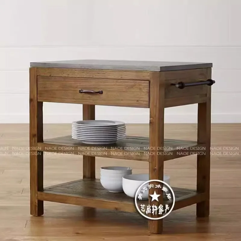 Американский ретро шкаф для столовой из массива дерева современная кухня