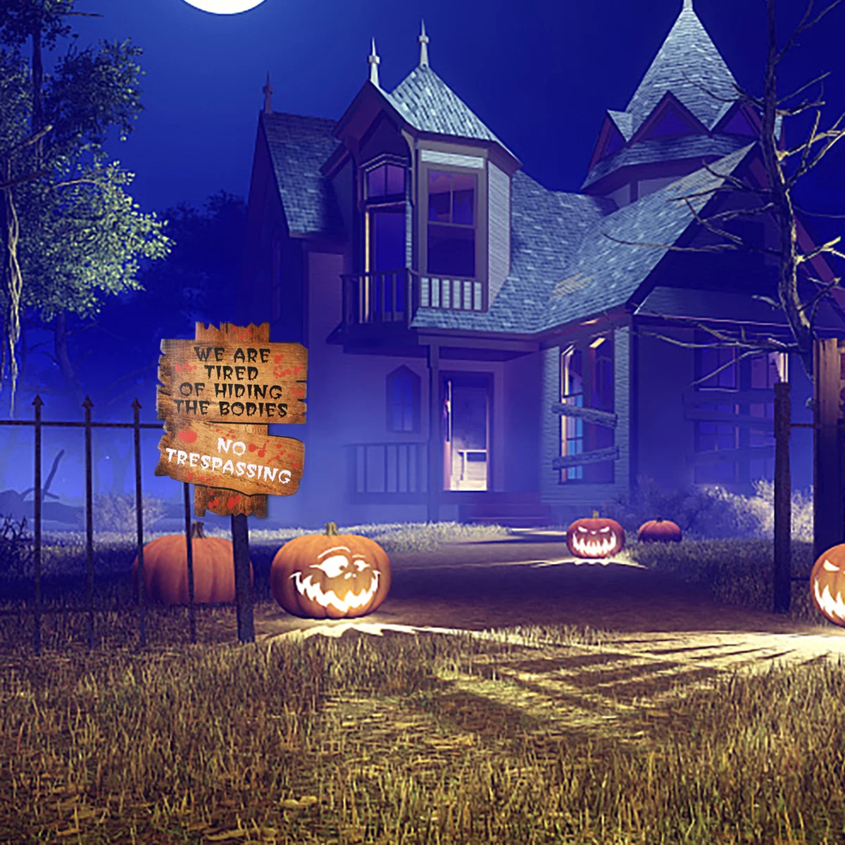 

Decorations Yard Signs Sign Outdoor Decor Stakes Lawn Scary Warning Party Zombie Beware Props Decoration Garden Outside Creepy