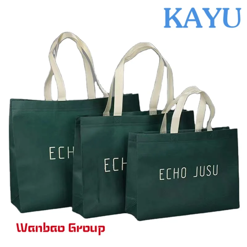 Tote bags with custom printed logo shoulder PP non woven bag gym tote foldable tote logo bag
