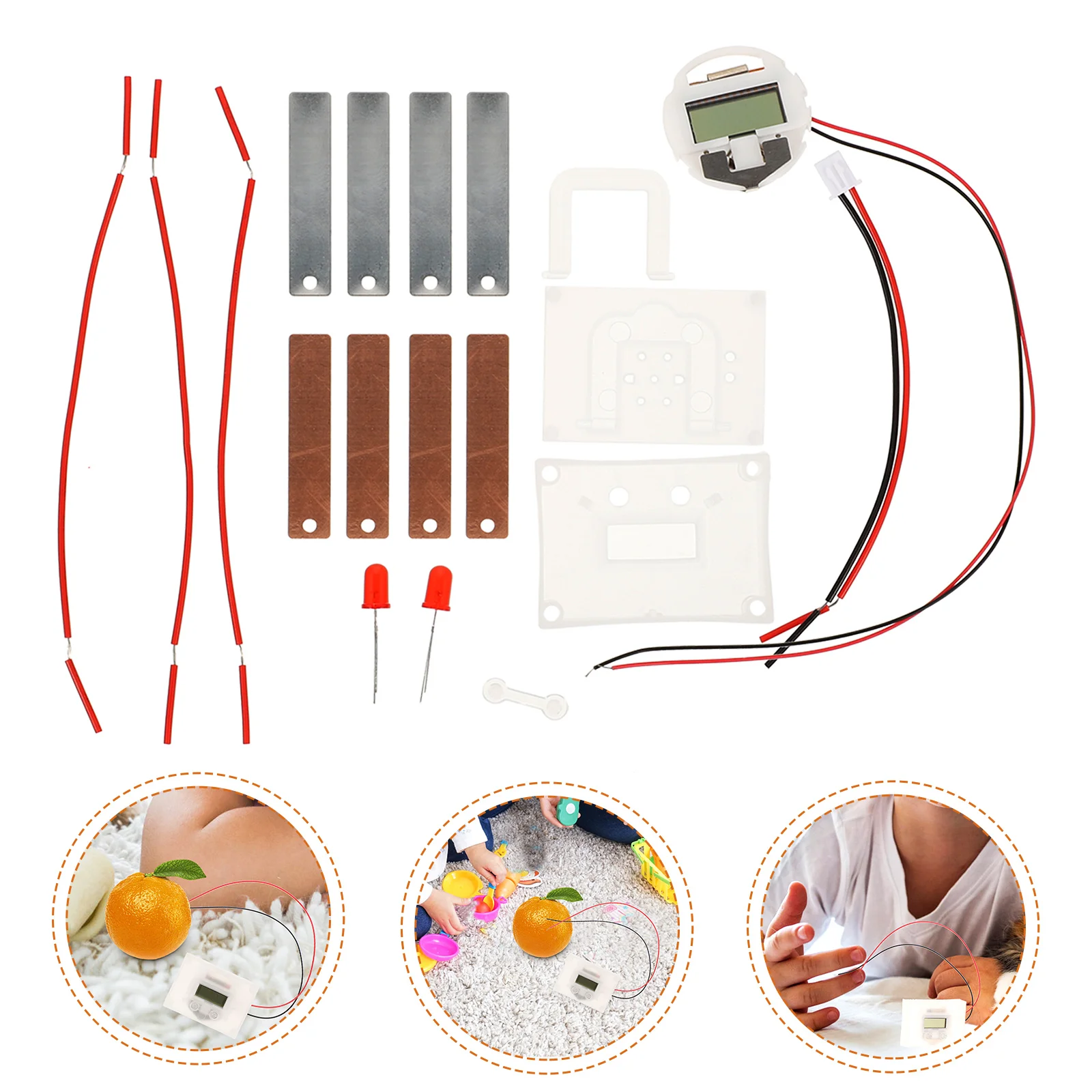 

Physical Material Fruit Battery Kit Scientific Experiment Instrument Students Science Toy Supply Metal Project