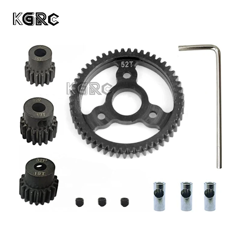 

Metal Steel 50T 52T 53T 54T Spur Gear and 32P 15T 17T 19T Pinions Gear Sets for Traxxas Slash 4x4 4WD 2WD VXL Rally VXL Stamp