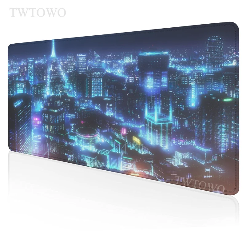 

Anime Night Neon Mouse Pad Gamer XL HD Computer Large Mousepad XXL keyboard pad Mouse Mat Soft Natural Rubber Carpet PC Mice Pad