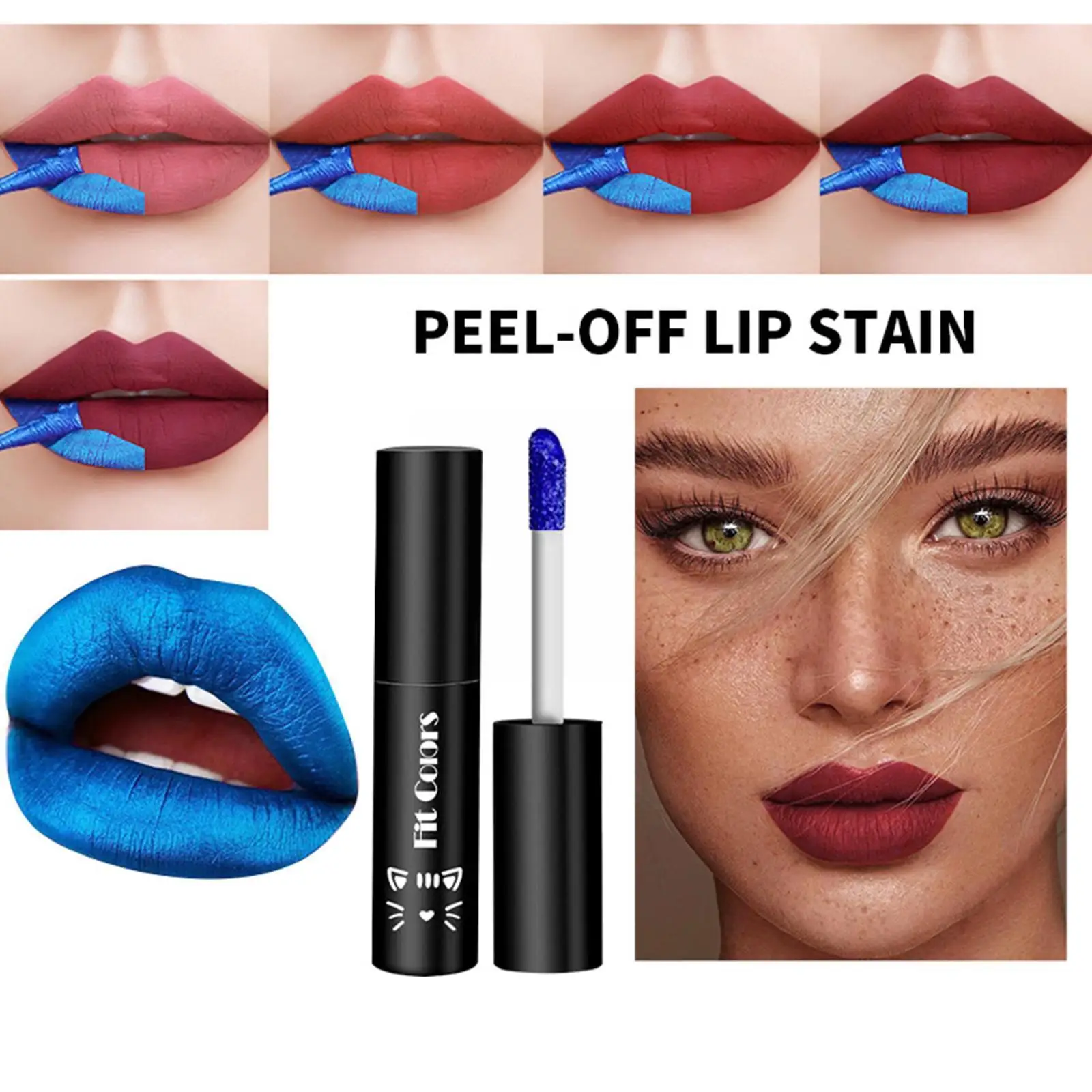 

1pc Peel Off Liquid Lipstick Non-Stick Cup Tear Off Gloss Reveal Lip Peel Wonder Lip Red Gloss Cosmetics Lip Liquid Blading H7L8