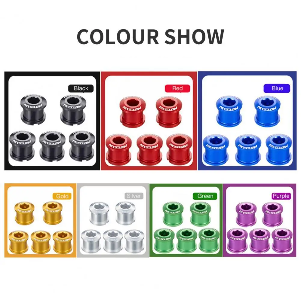 

Smooth 5Pcs/Set Reliable Mini Single Plate Cranket Bolt Vibrant Color Cranket Bolt High Hardness for Folding Bike