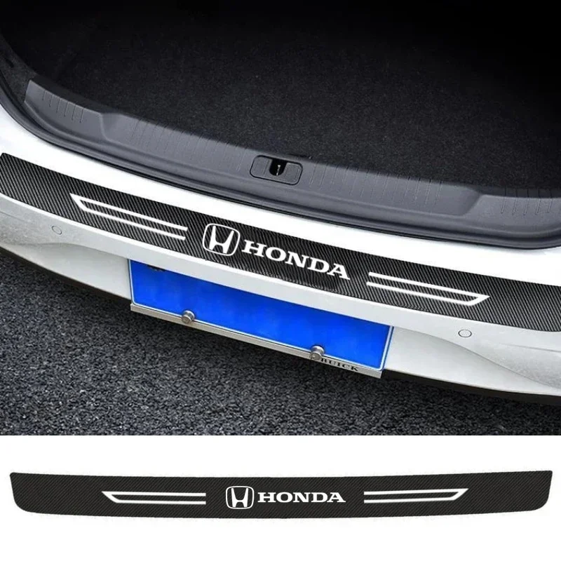 Carbon Fiber Car Threshold Door Pedal Strips Protective Sticker for Honda Accord Pilot Civic City CRV HRV Jazz Odyssey Crosstour