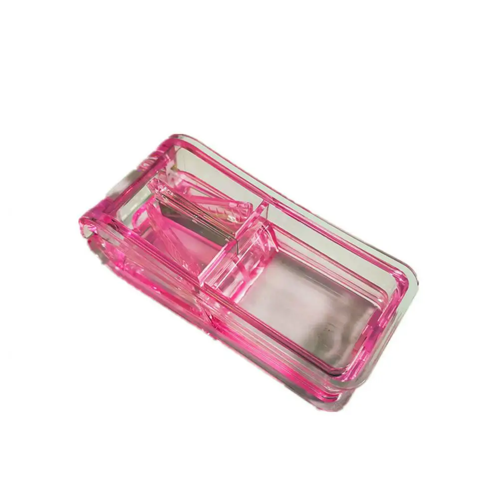 

V-shaped Design Medicine Cutter Useful Grinder Splitter Storage Box Two-in-one Portable Divider Pill Case