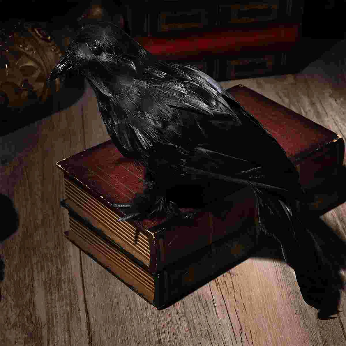 OULII искусственная ворона реквизит Декор для Хэллоуина дисплей птица