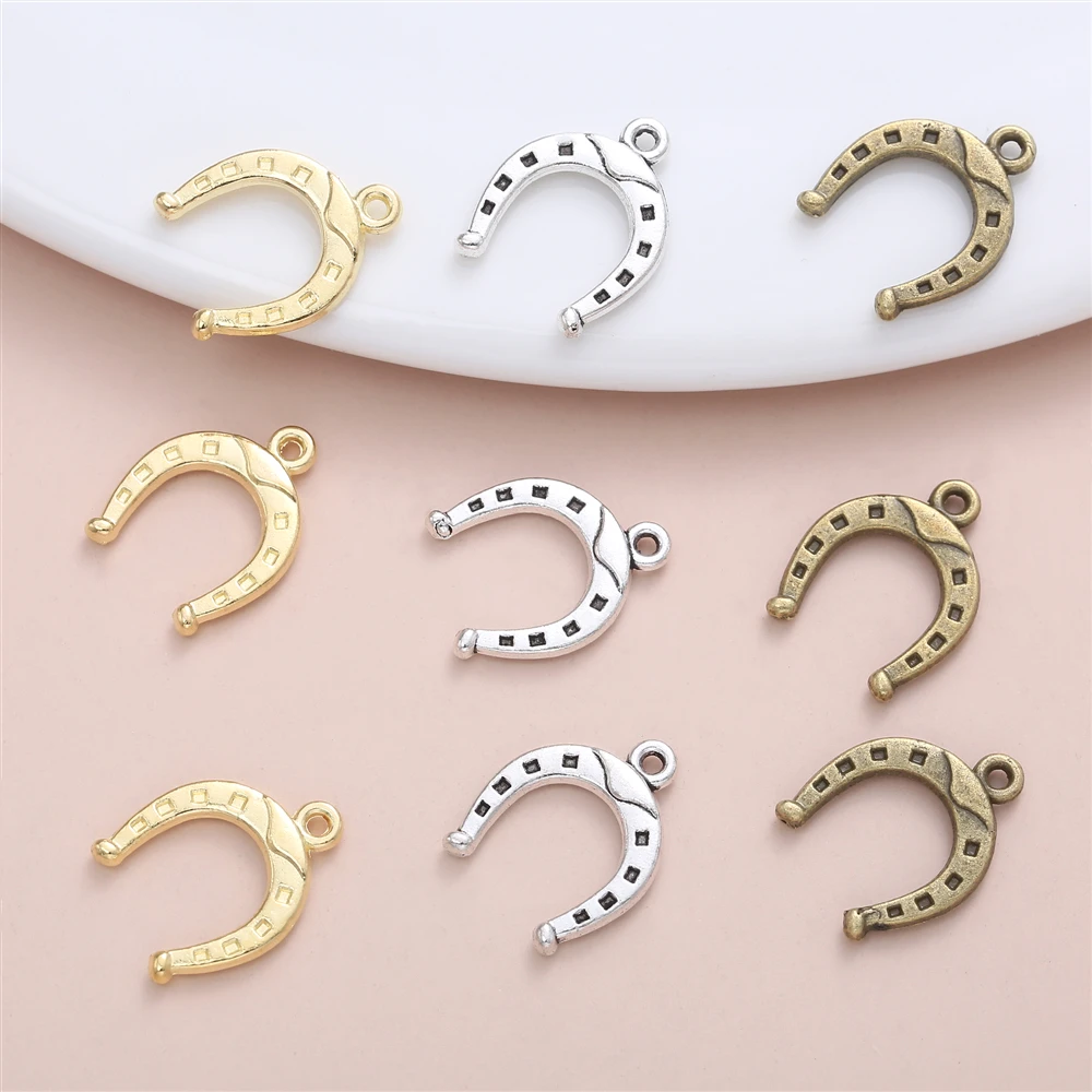 

30 шт. Изящные винтажные очаровательные аксессуары в форме подковы для девушек Изготовление ювелирных изделий своими руками ожерелье с подв...