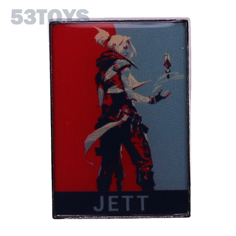 

Valorant Game JETT Metal Enamel Brooch Game Accessories Fashion Best Friend Gift Pin Jewelry Backpack Clothing Accessories