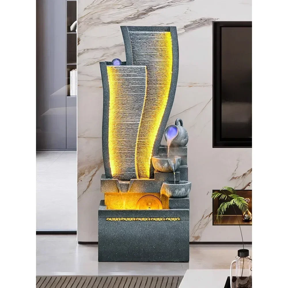 Nowoczesna prosta płynąca woda tworzy pieniądze ozdoba cyrkulacyjna nawilżacz do salonu w biurze podłoga domu koło feng shui ląd