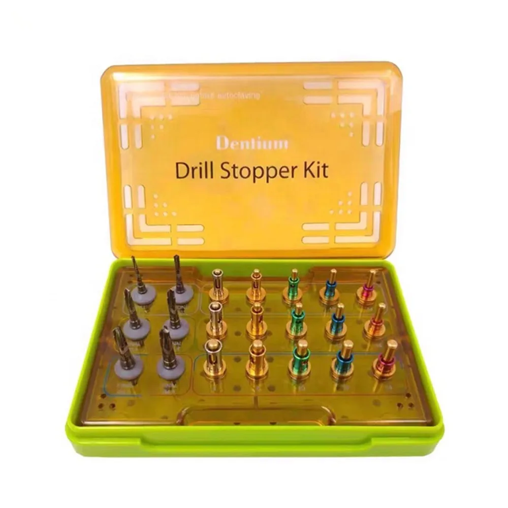 Surgery Instrument Kit Implantium Tool Dentium Dental Implant Integral Stopper Drills Kit Dental Implant Drill Stopper Kit