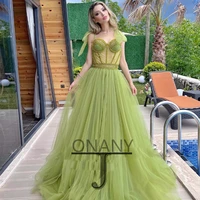 green pastrol evening dresses corset bodice lace up prom gowns made to order celebrity vestidos fiesta gala robes de soiree