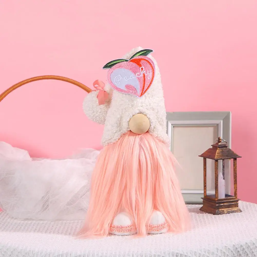 

Беслицевая кукла, декоративный большой нос, розовый цвет, для гостиной, плюшевый карликовый лес, эльф для пожилых, украшение для праздника