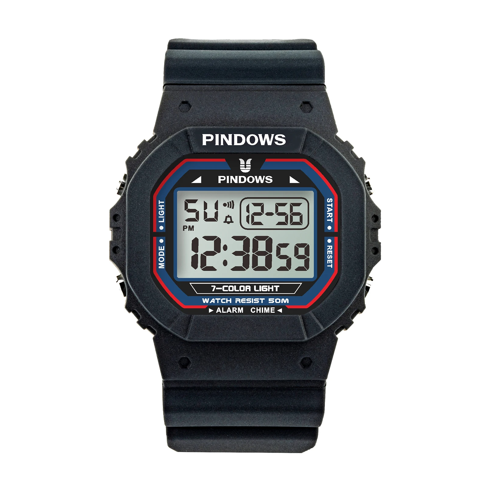 

PINDOWS G Style Digital Watch Men Waterproof Ms Watch Sport Men Watches Boy Girl Electronic Colorful luminous Belt Gift Box