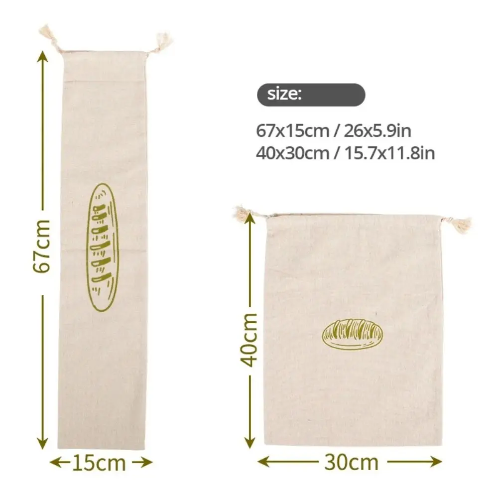 Льняные пакеты для хлеба многоразовый мешок на шнурке булочек сумка хранения