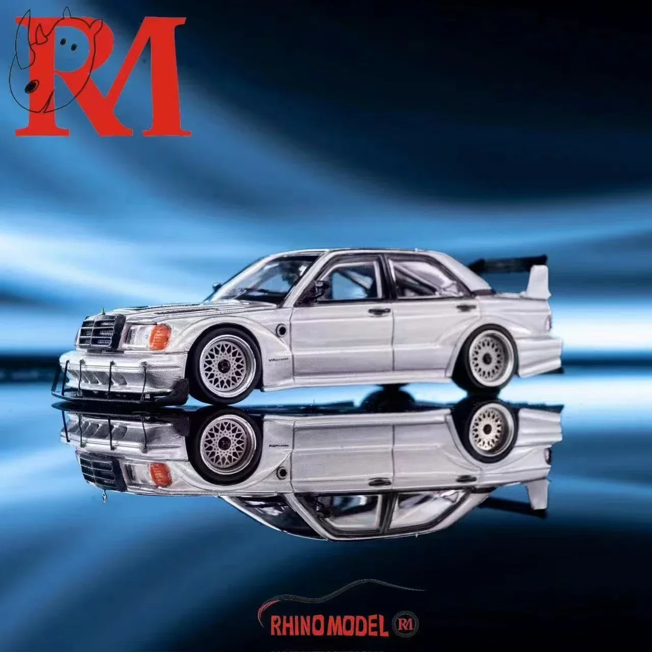 Модель Rhino RM 1:64 Mercedes-Benz 190E W201 HWA Limited499