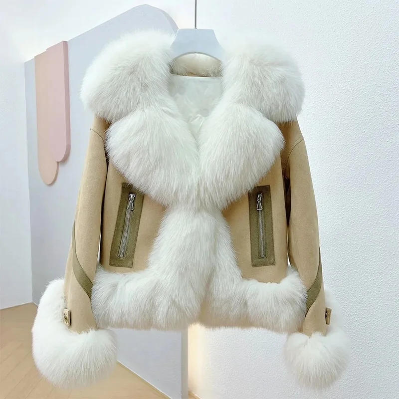 

2022 New Autumn Winter Temperament High-End Faux Fur Coat Women's Short Imitation Down Inner Timid Fragrant Fox Fur Coats Female