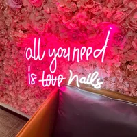 All You Need Is Love Nail Neon Sign Led Light Sign for Bedroom Wall Decor Hanging Party Bar Business Store Neon Signs Decor