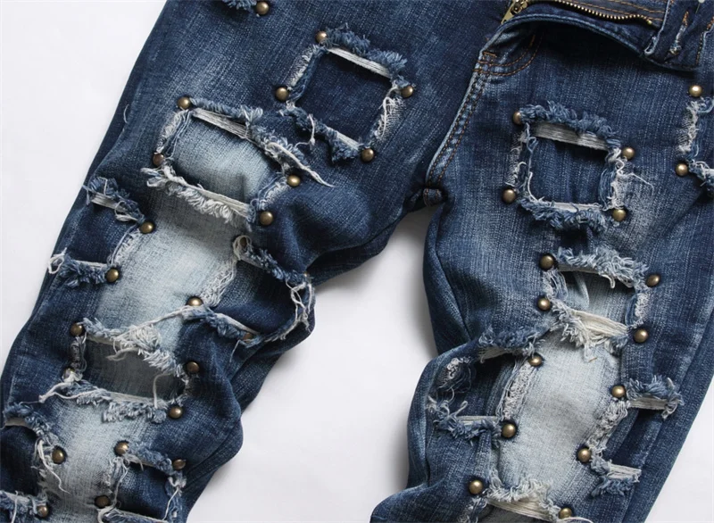 Men's Colorful Graffiti Printed Jeans Y2K Colorful Slim Fit Tapered Elastic Casual Pants Fashion Street Clothing Small Foot Pant