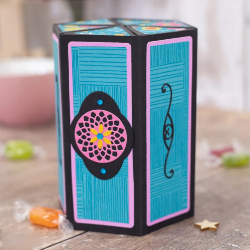 3D рулонная призмовая коробка для обработки Diecut пикника металлическая режущая с